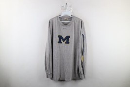 Vtg Nike Mens M Travis Scott Mini Swoosh University Michigan Long Sleeve T-Shirt - £46.47 GBP
