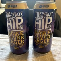 Lot of 2 The Tragically Hip EMPTY Beer Cans TTH Gord Downie NOT availabl... - $27.26