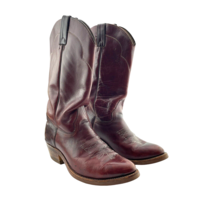 Abilene Boots Brown Leather Women&#39;s 9D Medium Nitrile-Gum Sole - £98.70 GBP