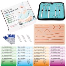 YOURSCI Complete Suture Practice Kit(30 Pieces) Include Suture Pad - $18.99