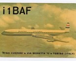 I1BAF QSL 1965 United Arab Airlines De Havilland Comet 4C Jet Torino Italy  - £21.80 GBP