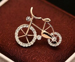 Stunning vintage look gold plated cycle bike brooch suit coat broach pin ha17 - £13.94 GBP