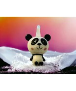 Panda Bear Bead Necklace Pendant Black White Lamp Work Glass Smiling Anime - $264.64 MXN