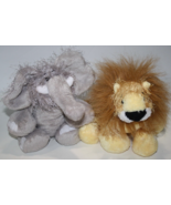 Webkinz Lion HM006 Elephant HM007 Plush Stuffed Animal 9&quot; No Code Soft T... - $12.00