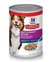 Hill&#39;s Science Diet Adult 7+ Beef and Barley Chunks Wet Dog Food, 1 Can,... - £9.87 GBP