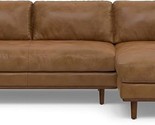 Morrison Mid Century Full Grain Leather, Right Sectional 102 Inch Wide S... - $4,521.99