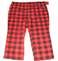 Women’s WonderShop Plus Size Fleece Pajama Pants Red Buffalo Check 3X NEW - £7.89 GBP