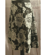 Talbots Womens A Line Skirt Size 4 Brown White Floral Knee Length - £11.64 GBP