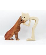 Man and Great Dane, Handmade Wooden Art - £22.04 GBP