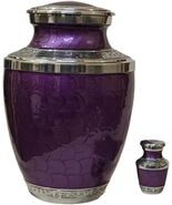 At Peace Memorials Cordoba Dark Purple Urn for Ashes SET - $159.99