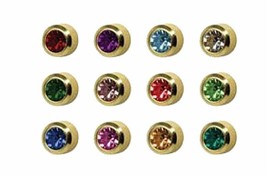 Caflon Surgical Steel Mini Gold 3mm Ear Piercing Earrings Studs 12 Pair Mixed - £16.98 GBP