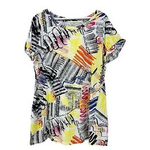 Lane Bryant t-shirt 14/16 womens graffiti print short sleeve tee plus size top - £19.46 GBP