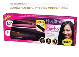 RED BY KISS HOT BEAUTY COMBO VALUE PAK CERAMIC FLAT IRON 1&quot;,1/2&quot; TRAVEL ... - £8.78 GBP