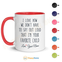 Personalized Accent Mug Gift for Mom &amp; Dad Mother&#39;s Day Father&#39;s Day Gif... - $27.95+