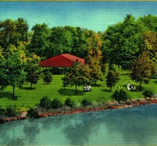 Rochester NY View Creek in Genesee Valley UNP Unused Vtg Linen Postcard - £3.15 GBP