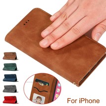 K71) Leather Wallet Flip Magnetic Back Cover Case For Apple I Phone - £49.28 GBP
