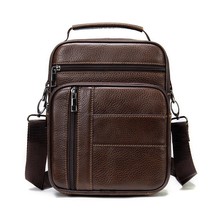 100% Genuine Leather Men&#39;s Bag ipad Flap Crossbody Bags Men Leather Designer Bag - £41.14 GBP