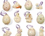 Lenox Easter Tree Ornaments Set of 12 Miniature Original Set Eggs Bunny ... - £278.22 GBP