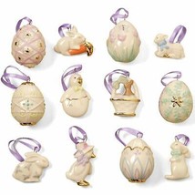 Lenox Easter Tree Ornaments Set of 12 Miniature Original Set Eggs Bunny RARE NEW - £279.72 GBP