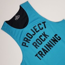 Under Armour Project Rock Sz M Reversible Gym Jogging Mesh Tank Top Blue... - $49.98