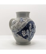 German Pottery Jug, Wick-Werke, Vintage 1960s, Blue Glaze - £16.79 GBP