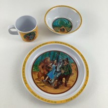 Wizard Of Oz Dinnerware Set Plate Bowl Cup Child Feeding Enesco Vintage ... - $39.55