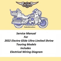 2022 Harley Davidson Ultra Limited Shrine Touring Models Service Manual  - £22.08 GBP