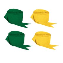 Green And Gold Yellow Crepe Paper Streamers (2 Rolls Each Color), 290 Feet Total - £14.38 GBP