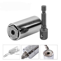 7-19mm Universal Socket Wrench with Power Drill Adapter 2 Pieces Set - £7.98 GBP