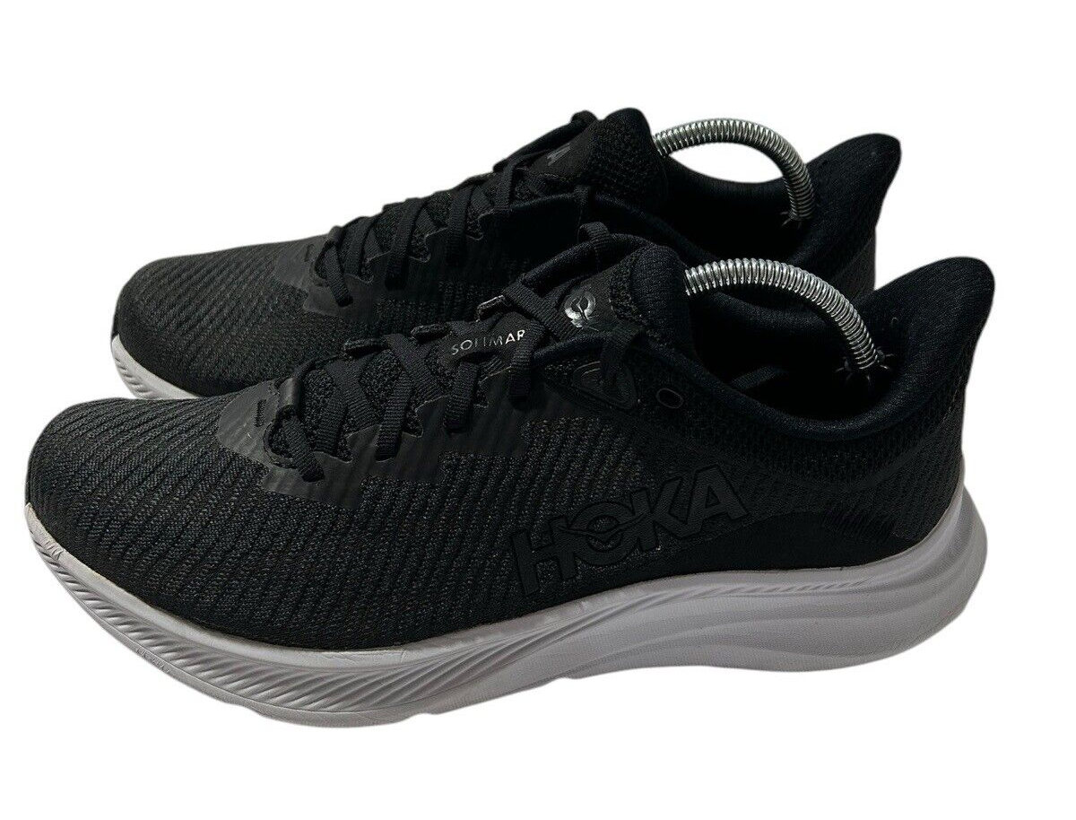 Woman&#39;s Sneakers Size 10.5 Athletic Shoes Hoka One One Solimar Blk Wht 1... - $75.95