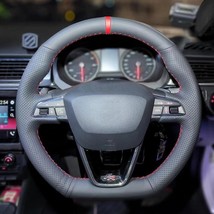 Diy Hand Stitch Steering Wheel Cover For Seat Leon Fr Cupra R Leon St Ateca - £31.26 GBP