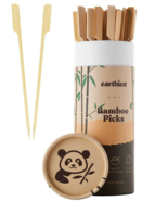Bamboo Picks Cocktail Picks  Paddle Skewers  7 inch  Beige 100 pcs NEW - $306.68 MXN