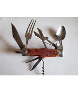 Vintage 1950s Hobo Multi Tool/ Survival Knife JAPAN 8 Tools RARE FIND - £58.76 GBP