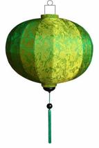 Terrapin Trading Vietnamese Oriental Silk Bamboo Handcrafted Lantern Lamp Chines - £22.38 GBP