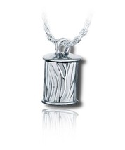 Sterling Silver Sand Dune Traditional Funeral Cremation Urn Pendant w/Chain - £254.83 GBP