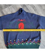 Pendleton Womens Horse Crest Mock Turtleneck Sweater Blue Red Green Size Small - $24.74