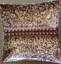 Vintage 9.5&quot; Square ~ Statford Coring, O. ~  Brown &amp; White ~ Ceramic Ash... - $920.16 MXN