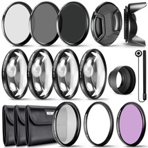 Neewer 49MM Lens Filter and Accessory Kit, Includes: UV CPL FLD Filters, Macro C - $66.99