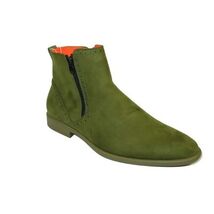 Men TAYNO Chelsea Chukka Micro Suede Comfortable Boot Coupe Lime Green image 2