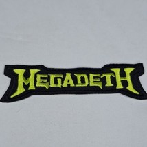 Megadeth Patch Green Logo Heavy Metal Rock Embroidered Iron/Sew On  1.25x3.75&quot; - £3.47 GBP