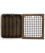 Cast Iron Grate Heat Vent Register Grid Pattern Fits 10x12&quot; w/Working Lo... - $134.96 CAD
