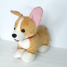Build A Bear Corgi Brown White Dog 14&quot; Long Stuffed Animal Plush With Co... - $20.19