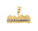 The last supper Unisex Charm 10kt Yellow and White Gold 386034 - $89.00