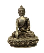 Elaborate Chinese Old Tibetan Silver Buddhism Sakyamuni Buddha Statue Buddha - $98.00