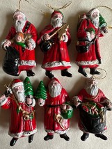 Vintage set of 6 Santa Clause ornaments, Christmas tree, Holiday decor, ... - $897.10 MXN