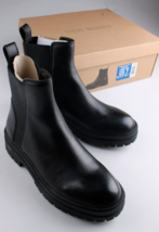 Steve Madden Women&#39;s Handout Chelsea Leather Boots BLACK NIB - $28.97