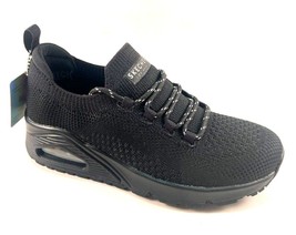Skechers 177102 Black Uno Seamless Air Memory Foam Lace Up Sneaker  - £47.45 GBP