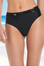 Red Carter Shine Solids High Waist Swim Bottoms - Black - Large RETAIL: ... - $19.31