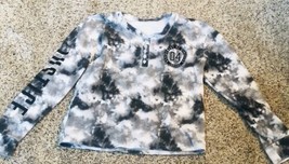 Justice Girls Size 14-16 Fleece Cropped Gray Tie Dye Pattern - £5.49 GBP