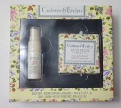 2pc Crabtree &amp; Evelyn Summer Hill Body Mist + Triple-Milled Soap Gift Set New - £15.49 GBP